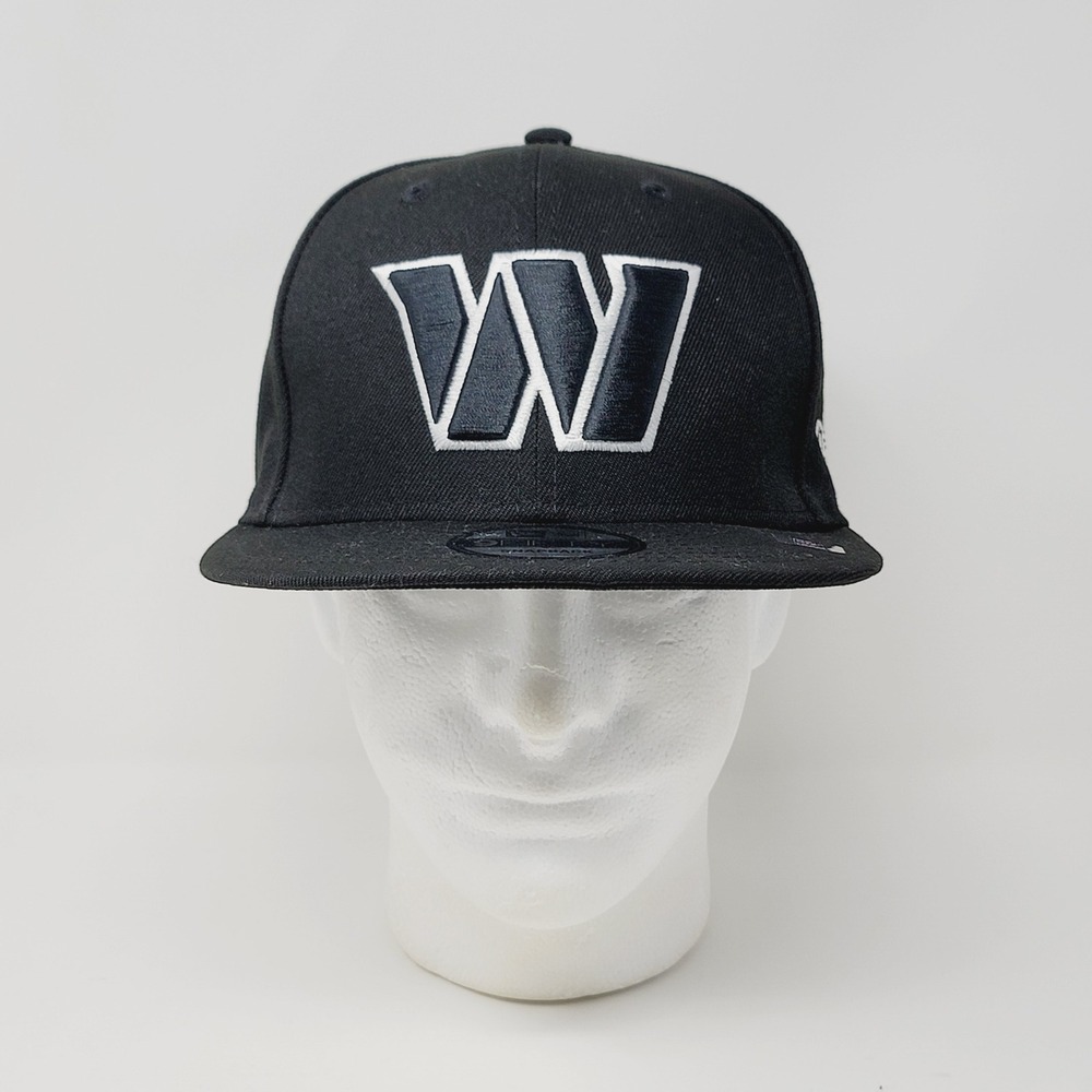 New Era 9FIFTY Washington Commanders Snapback Hat Black White NFL Logo Cap